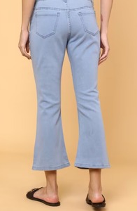 <b>Boot</b> Cut Mid Waist Stretch Denim Jeans Black Blue Vintage Ripped Eco-Friendly Washable - Product Image 6