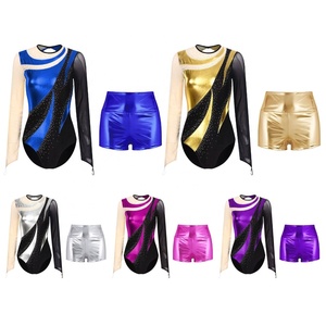 Vente en gros Body de compétition pour femmes Costume de danse de scène moderne Performance Wear Justaucorps Vêtements de gymnastique - Product Image 1