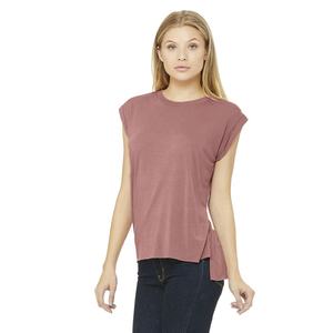 Heather Olive Bella Canvas t-shirt de muscle personnalisé pour femme, haut uni de couleur Olive - Product Image 6