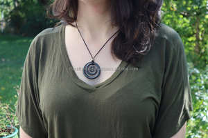 Haute qualité rustique Vintage Style spirale pendentif collier chrétien bijoux cadeau pour lui RF mode perlé géométrique fêtes - Product Image 5