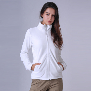 Chaqueta de Forro Polar de Color Sólido para Mujer, Chaqueta de Forro Polar con Cuello Alto, Chaqueta de Invierno Cálida para Mujer - Product Image 5