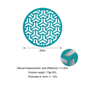 Blue Laser Cut Metal Coaster Set Stylish Decorative Coasters For Home Office Kitchen Table Use Coffee Tea Drink <b>Cup</b> <b>Mat</b> Gifting - Product Image 6