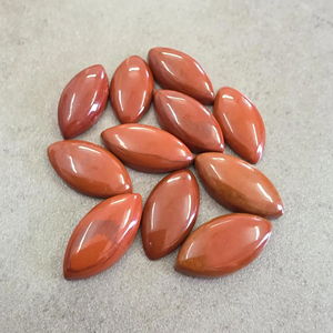 Cabujón de Jaspe Rojo Natural AAA+ en Forma de Marquesa con Reverso Plano, Piedra Preciosa Calibrada para Joyería - Product Image 1