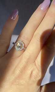 Moissanite 2CT <b>Emerald</b> Cut Unique Design <b>Ring</b> For Women's original 925 <b>Silver</b> Wedding Promise Gift Jewelry For Lovers - Product Image 2