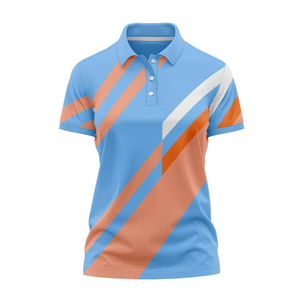 Camiseta Polo Transpirable Personalizada para Mujer, Camiseta Polo de Golf de Verano de Alta Calidad en Tela de Algodón para Mujer, Precio al por Mayor OEM - Product Image 2