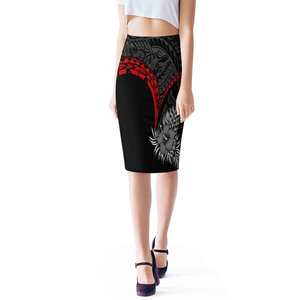 Pacific Island Pattern Design Tapa Printed <b>Womens</b> <b>Skirts</b> Midi Knee Length <b>Skirt</b> Office Formal Business <b>Pencil</b> <b>Skirts</b> - Product Image 2