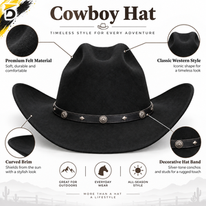 Sombrero de vaquero de alta calidad diseñado con una construcción resistente, interior cómodo y detalles elegantes para uso diario. - Product Image 6