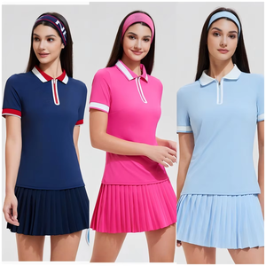 Conjunto Deportivo para Mujer, Transpirable, de Spandex/Nylon, con Falda Plisada, Pantalones Cortos con Bolsillos, Personalizable, para Tenis - Product Image 2