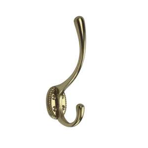 Durable Small Brass Modern Space-Saving Wall <b>Hooks</b> with 2 <b>Hooks</b> for Hanging Clothing Bathroom & <b>Kitchen</b> Use - Product Image 5