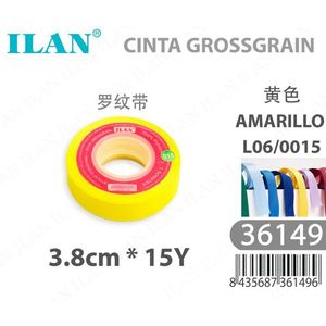 Nastro Grosgrain Ilan 3,8 cm 15Y Giallo per Lavori Artigianali - Product Image 3