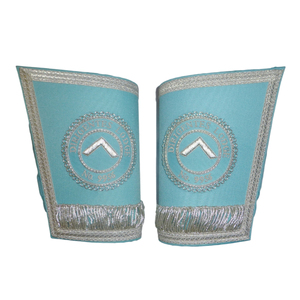 Top Selling Customizable Embroidered Sew-On Masonic Regalia Cuffs with Traditional Patterns Velvet Fabric Gauntlets Sale - Product Image 2