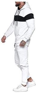 Premium White Tracksuit Mens Slim Fit Sweatsuit Soft Fleece Jogger Set Casual Streetwear Gym Training Fashion Apparel DDP - Product Image 6