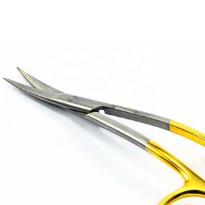 Tijeras Curvas TC La Grange de 11 cm, Tijeras Quirúrgicas Doradas para Tejidos, Tijeras Dentales para Encías - Product Image 2