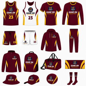OEM Sublimation Reversible Basketball Jersey and Shorts Custom Mesh Quick Drying Design Printing Sports Basketball Uniform <b>Sets</b> - Product Image 1