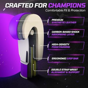Wholesale Customised High Quality Professional Training MMA Sparring Kick Boxing Gloves <b>Hand</b> Grips Waterproof PU Leather - Product Image 4