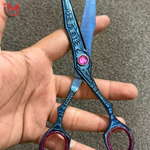 Tijeras de Peluquería Profesionales de 7 Pulgadas, Acero Inoxidable Afilado, Hoja Recta, para Diestros, Tijeras de Corte para Barbería, Tornillo Ajustable - Product Image 3
