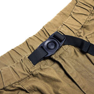 Shorts d'été décontractés pour hommes, kaki, 100% coton toile, style urbain, respirant, design cargo, tendance plage - Product Image 4