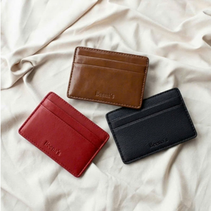 Cartera Clásica Delgada de Cuero Genuino con Logotipo Personalizado y Letra, para Tarjetas de Visita - Product Image 3