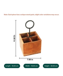 Premium <b>Wooden</b> Spoon Holder for <b>Kitchen</b> Storage Organization and Home Cooking <b>Accessories</b> - Product Image 2