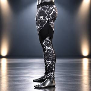 RUIQUWIN Custom <b>Mens</b> Quick Dry Anti-Bacterial Breathable <b>Compression</b> Tights High Elastic Training Pants Running Yoga <b>Leggings</b> - Product Image 3