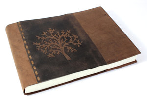 Diario de Cuero Vintage con Grabado del Árbol de la Vida Celta, Cuaderno de Tapa Dura, Libro de Bocetos, 100 Hojas para Escribir y Dibujar, Camelon - Product Image 1