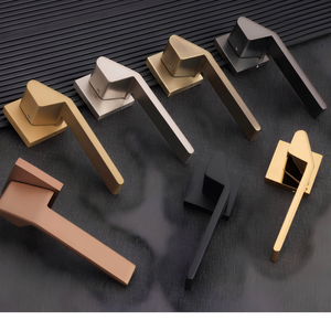 European Standard <b>Copper</b> Tone Interior Door <b>Handle</b> Light Luxury Villa Solid Wood Latch Set Premium Residential Furniture Fitting - Product Image 1