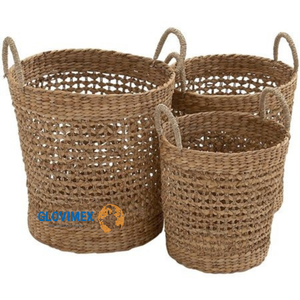 ตะกร้าปิกนิกน้ำผักตบชวา3ชุดตะกร้าของขวัญ - Product Image 1