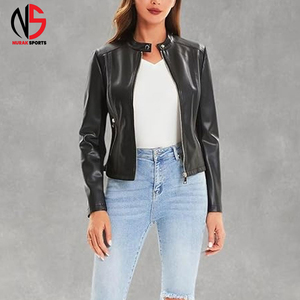 Veste en cuir véritable pour homme, vente en gros, mode, cuir PU noir, vêtements d'hiver, imperméable, respirant, coupe-vent, col mandarin - Product Image 6