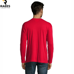 Custom Printed Cotton <b>Long</b> Sleeve <b>T</b>-<b>Shirt</b> for Men Regular <b>Fit</b> Breathable Canvas Fabric High Quality OEM Service Casual Style - Product Image 3