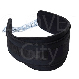 Guantes ciudad recién llegado personalizado Fitness Dip cinturones de levantamiento de pesas entrenamiento Material de neopreno cinturón de gimnasio logotipo propio Dip Belt - Product Image 1