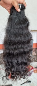Extensions de cheveux humains vierges indiens bruts pas de traitement chimique Remy non transformés simples cheveux de trame bouclés étirés 100g de poids - Product Image 6