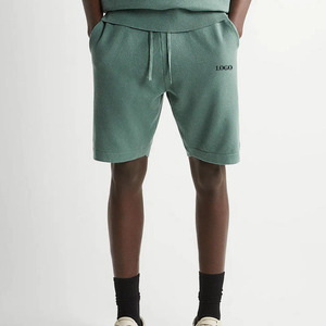 Shorts pour hommes de couleur unie, idéaux pour un usage quotidien, les sorties décontractées, les voyages et un style de vie décontracté / Design polyvalent, vêtements décontractés avec logo - Product Image 1