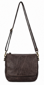Gravs Vintage Genuine Leather Bohemian Fashion Messenger Crossbody Bag Women Soft <b>Shoulder</b> Single Adjustable <b>Strap</b> Button - Product Image 2