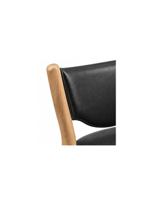 Modern Scandinavian Tufted Eco-Friendly Dining <b>Chair</b> Faux Leather Upholstered Seat Backrest Solid Wooden <b>Legs</b> Minimalist Home - Product Image 6