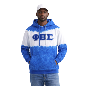 Sudadera con Capucha de Chenilla Tie Dye Phi Beta Sigma, Ropa de Fraternidad Griega con Diseño Atrevido, Comodidad Premium y Ajuste Elegante - Product Image 1