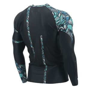 Customized Men's Beach Rash Guard with Long Sleeves Breathable Spandex <b>Surfing</b> Swimming Sportswear OEM Digital <b>Printed</b> for Men - Product Image 2