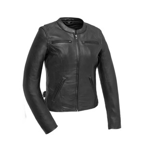 Chaqueta de Motocicleta de Cuero Genuino para Mujer |   Equipo de Ciclismo Hecho a Medida y Ligero - Product Image 1