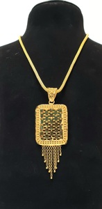 Dubai 24KT Gold Plated Brass Jewelry <b>Set</b> Hot-Selling Four Gram Earring Ring Pearl New Design Necklace Fashion Jewelry <b>Set</b> - Product Image 2