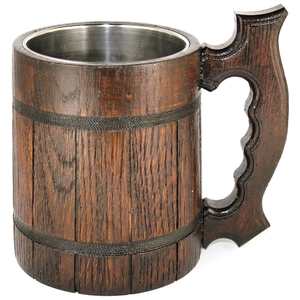 Taza de Madera Estilo Barril - Product Image 1