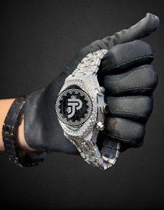 นาฬิกาข้อมือฮิปฮอปสแตนเลสสตีลประดับเพชร VVS มอยส์ซาไนต์ นาฬิกาแฟชั่นผู้ชายสไตล์ฮิปฮอป - Product Image 4