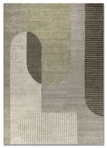 Abstract Wool/Silk Hand Knotted Thin Non Slip Rectangle <b>Door</b> <b>Mat</b> Rug <b>Machine</b> <b>Washable</b> Floor Covering for Home Hotel Entryway - Product Image 1