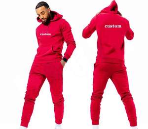 Conjunto Premium de Sudadera con Capucha y Pantalones Jogger, Chándal Personalizado de Estilo Urbano, Sudadera con Capucha de Algodón y Felpa Personalizada OEM, Traje Deportivo para Hombre, Corte Ajustado - Product Image 5