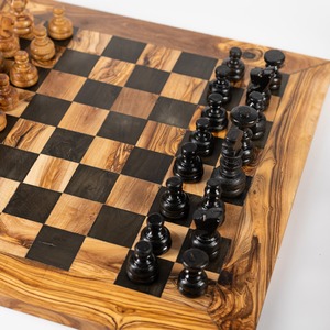 Juego de Ajedrez Decorativo de Madera Ecológica Hecho a Mano de Alta Calidad, Piezas Negras Transparentes, Embalaje Duradero, Juego Elegante - Product Image 5