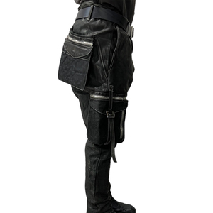 <b>Men</b> High Quality <b>Leather</b> <b>Pants</b> Elastic Waist Waterproof Eco-Friendly Casual Comfortable Breathable Custom Logo Wholesale - Product Image 2