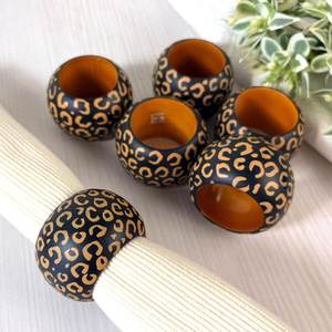 Vintage Carved Wooden Tissue Ring Holder for <b>Rustic</b> Holiday <b>Dining</b> Decoration <b>Farmhouse</b> <b>Table</b> Accessories Collection - Product Image 1