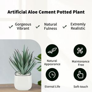 Pequeñas Suculentas Artificiales en Macetas, Decoración Boho para Interiores, Baño y Dormitorio, Plantas Artificiales de Agave, Vegetación para Cafetería y Hogar - Product Image 3