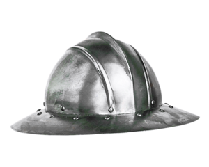 Réplique artisanale de casque médiéval en acier doux de calibre 18 pour reconstitution historique - Product Image 3