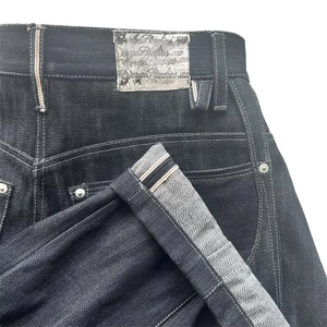 Custom Denim Manufacturer Raw Selvedge Straight-leg High Street Breathable Light Wash Mid Waist Casual Woven Denim <b>Jeans</b> Men - Product Image 5