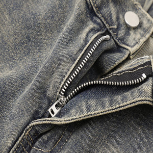 Pantalon en jean vintage à jambe droite de haute qualité, design personnalisé, 100% coton, jean pour homme - Product Image 5