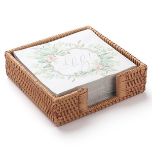 Porte-serviettes carré en papier moderne et écologique, style scandinave, couleur miel naturel, vente en gros - Product Image 1